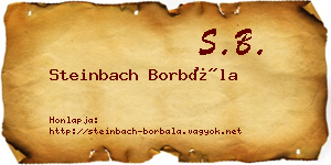 Steinbach Borbála névjegykártya