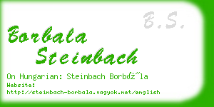 borbala steinbach business card